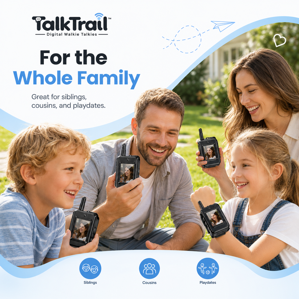 TalkTrail™ Digital Walkie Talkies