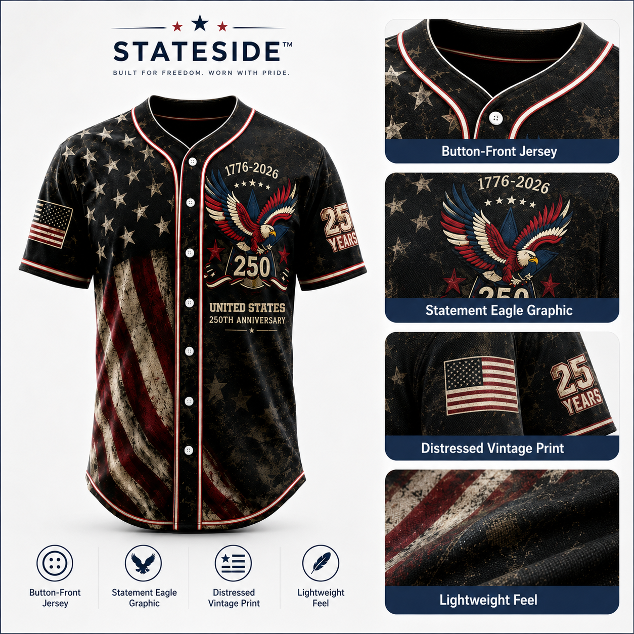 Stateside™ USA 250 Anniversary Jersey