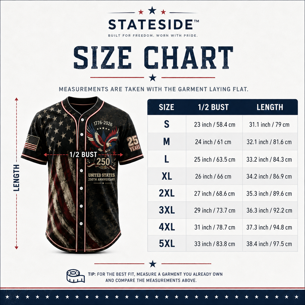 Stateside™ USA 250 Anniversary Jersey